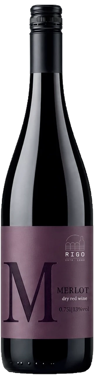 Merlot red wine bottle