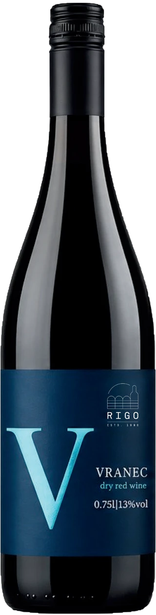 Vranec red wine bottle